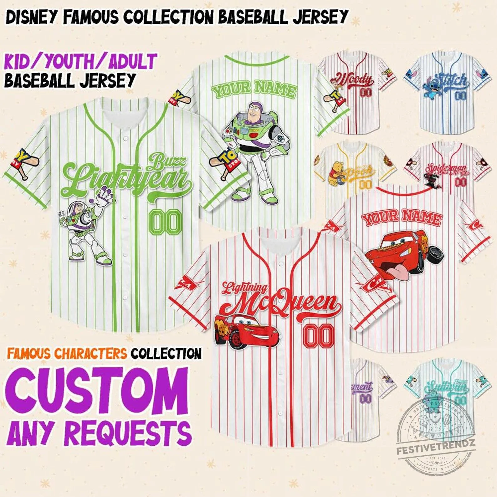 Disney Pixar Toy Story Buzz Lightyear Baseball Jersey
