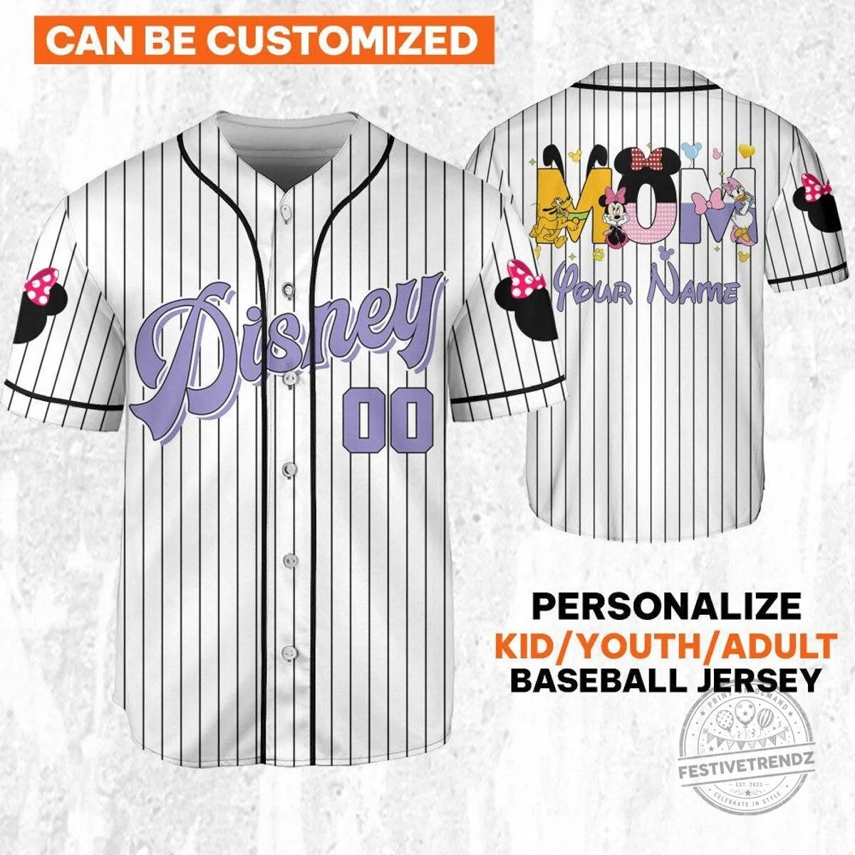 Personalize Disney Mom Jersey Disney Baseball Jersey