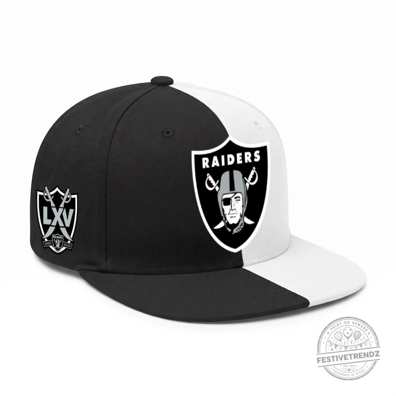 Personalized Snapback Hat with Split Edition for Las Vegas Raiders