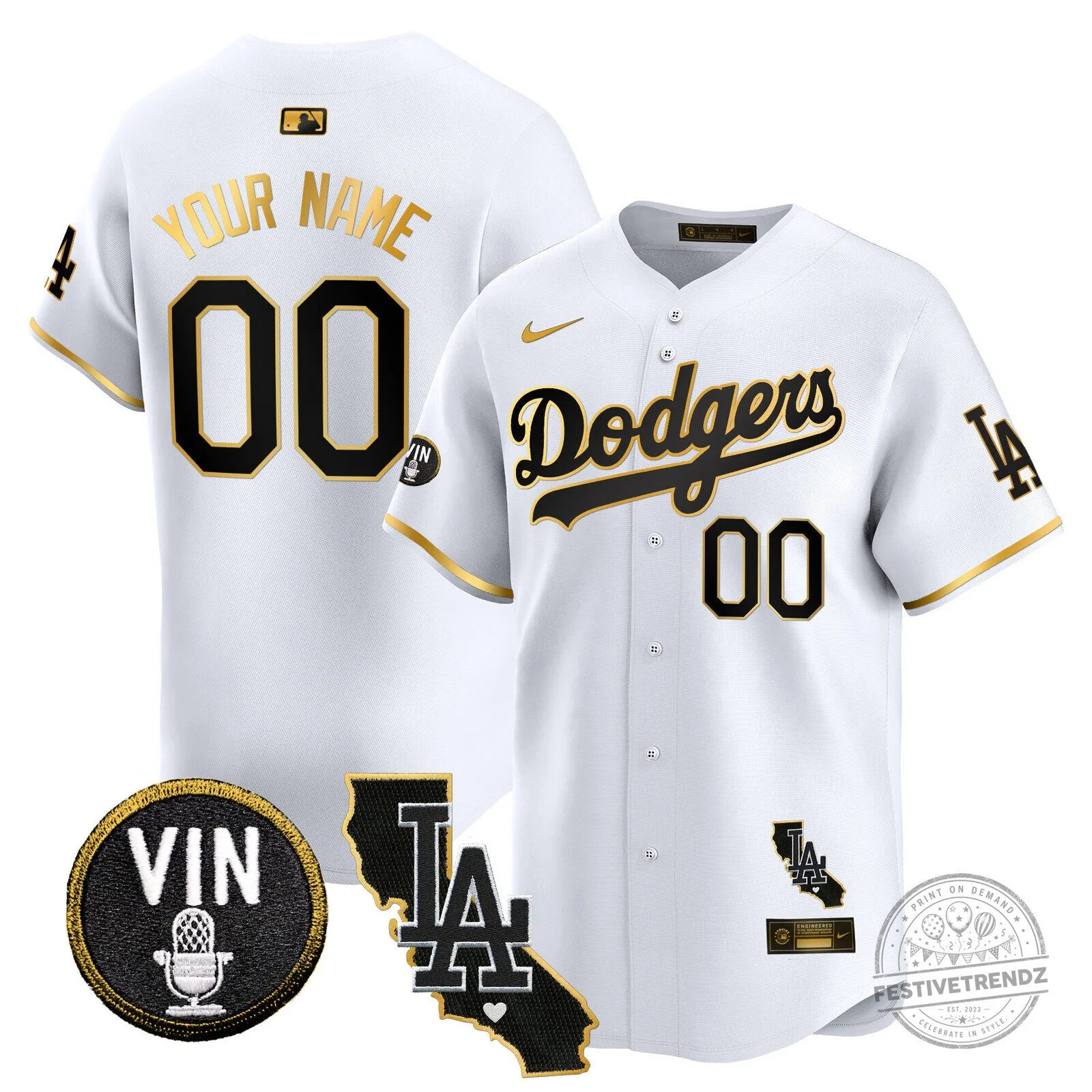 Dodgers Custom Black Gold Trim Vapor Premier Limited Baseball Jersey 6 Dodgers Custom Black Gold Trim Vapor Premier Limited Baseball Jersey