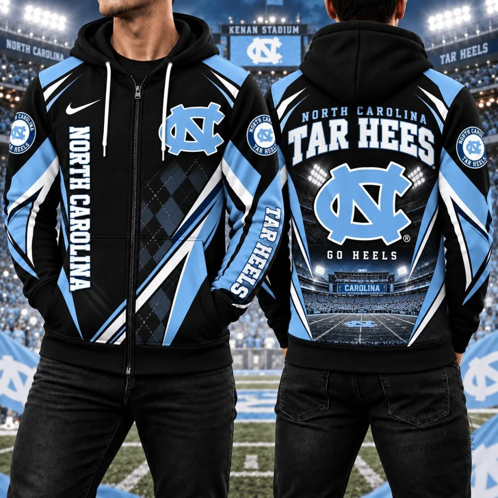 North Carolina Tar Heels Go Heels Full-Zip Hoodie North Carolina Tar Heels Go Heels Full-Zip Hoodie