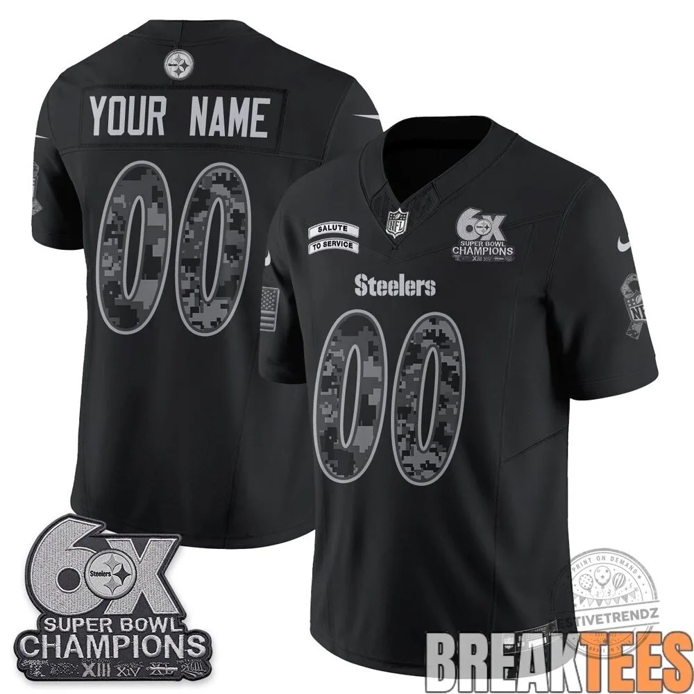 Pittsburgh Steelers Salute to Service Super Bowl Champions Football Jersey