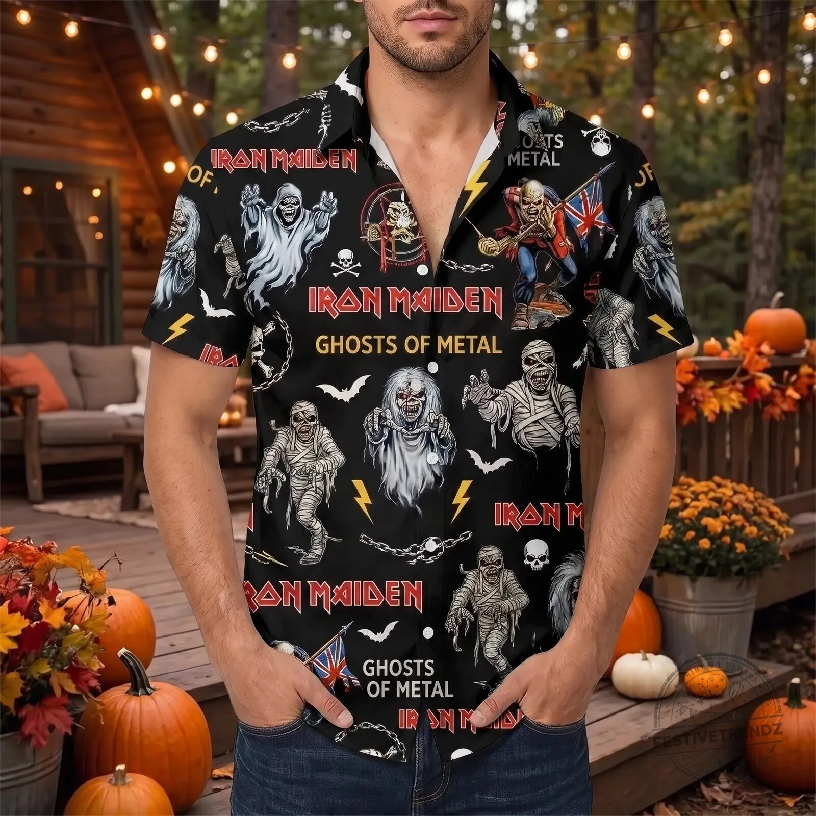 Iron Maiden Ghosts of Metal Halloween Hawaiian Shirt 4 Iron Maiden Ghosts of Metal Halloween Hawaiian Shirt