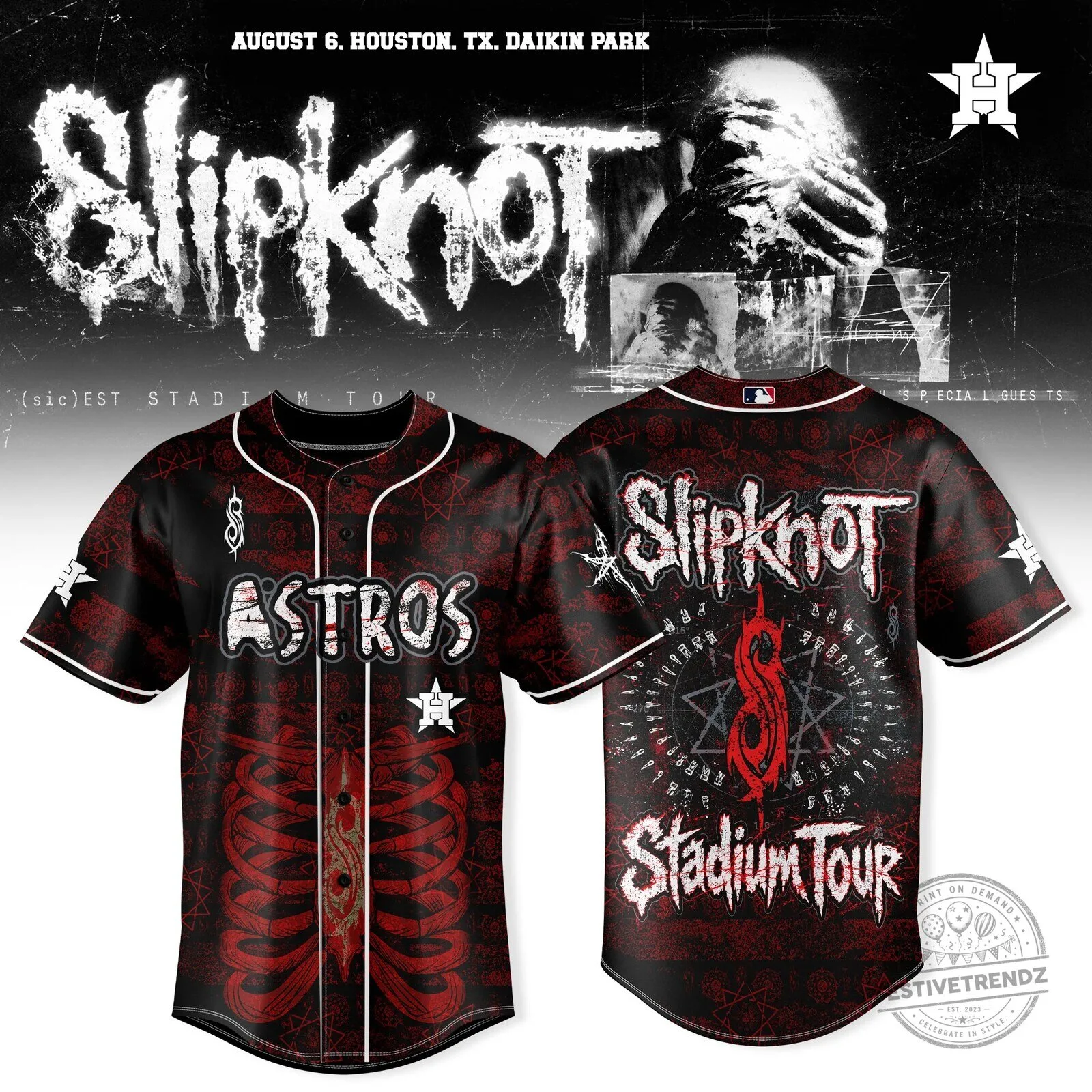 Slipknot Houston Astros Baseball Jersey Stadium Tour 2027 Edition