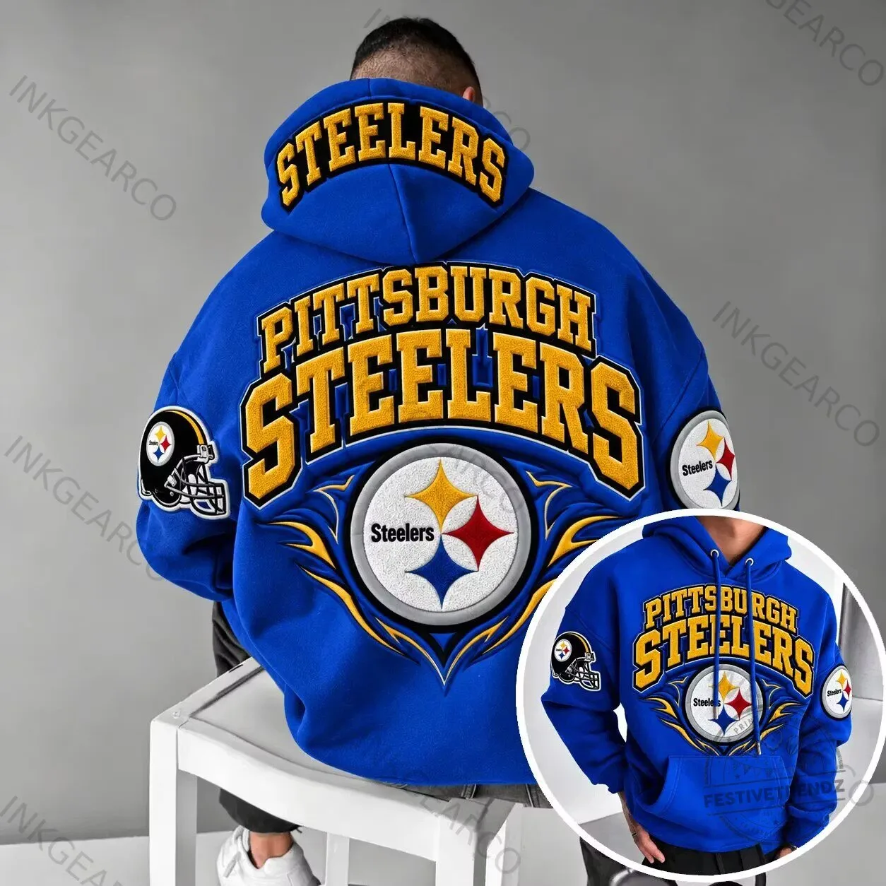 Pittsburgh Steelers Royal Blue Football Team Hoodie
