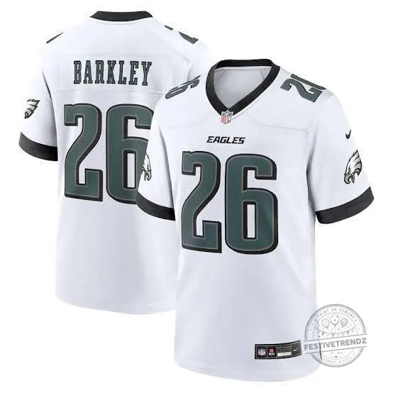 Philadelphia Eagles Saquon Barkley White Football Jersey