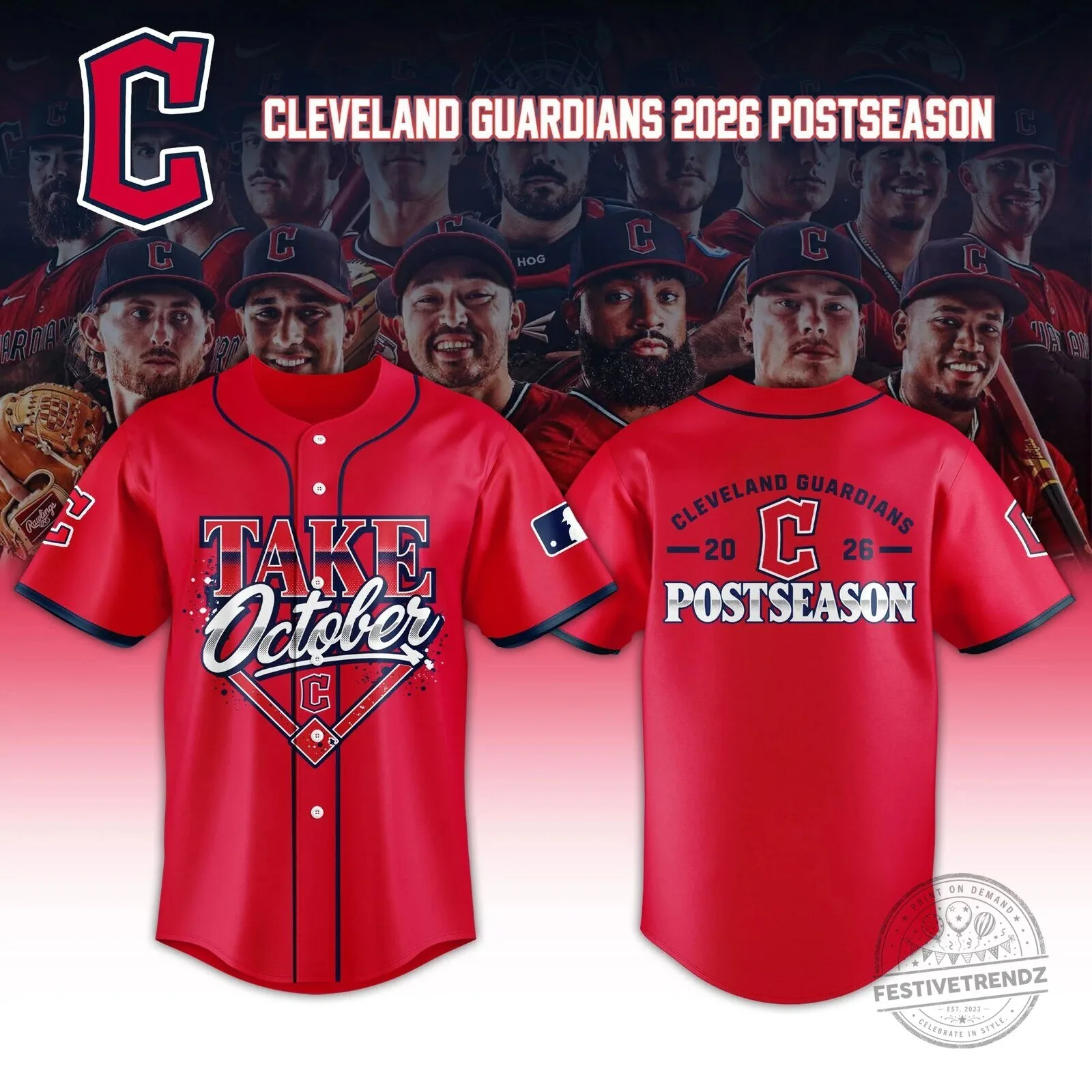 2026 Postseason Cleveland Guardians Baseball Jersey for October