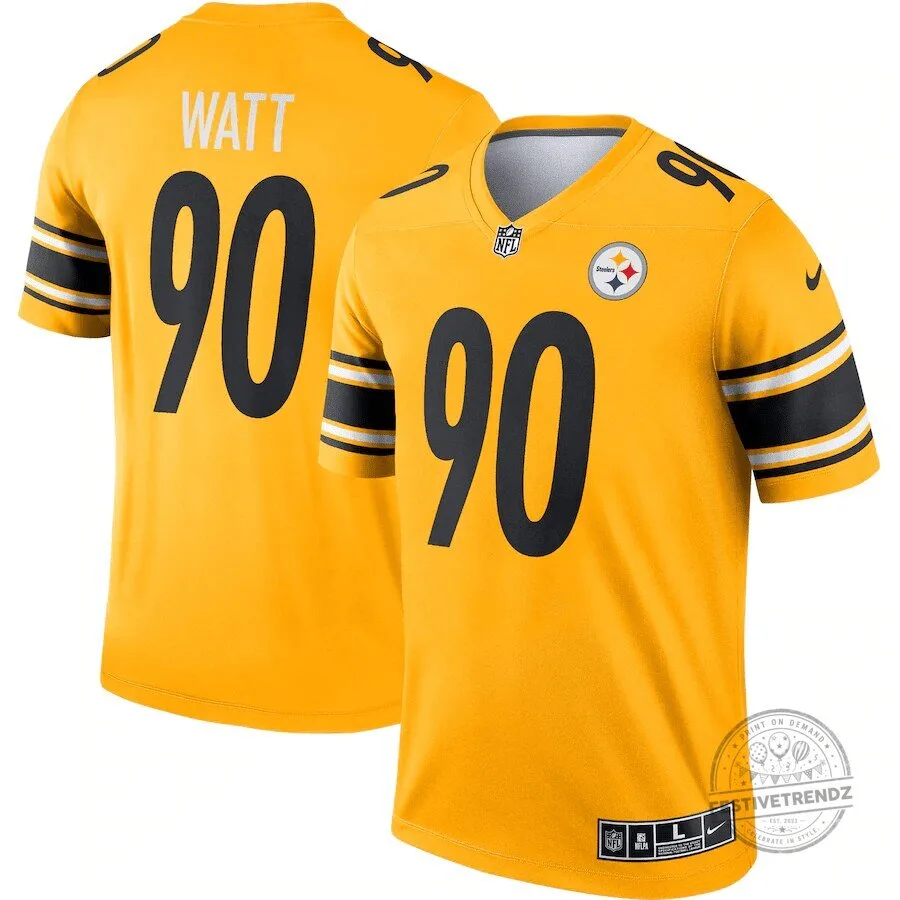 T.J. Watt Pittsburgh Steelers Gold Football Jersey