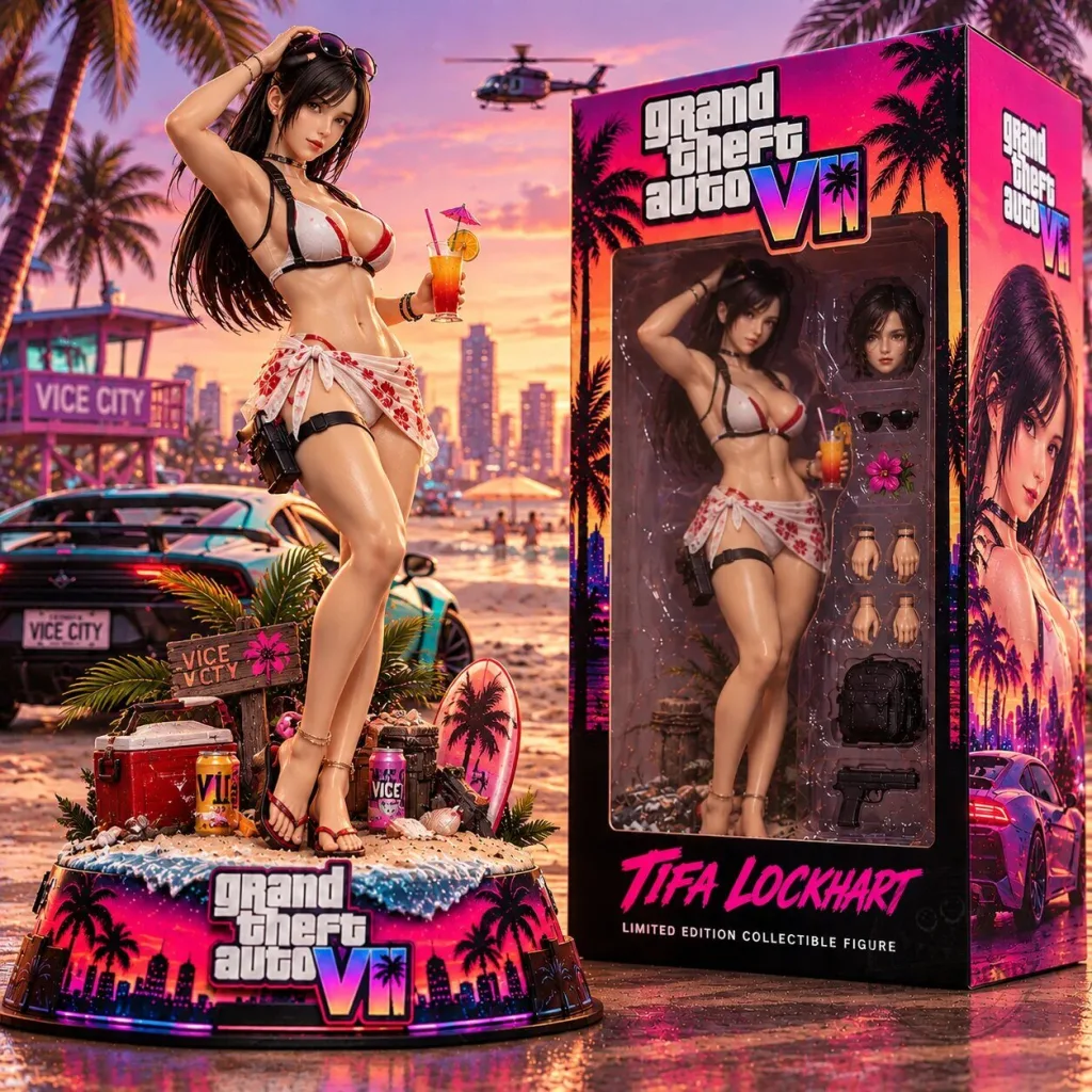 Grand Theft Auto VI Tifa Lockhart Collectible Statue Figurine Grand Theft Auto VI Tifa Lockhart Collectible Statue Figurine
