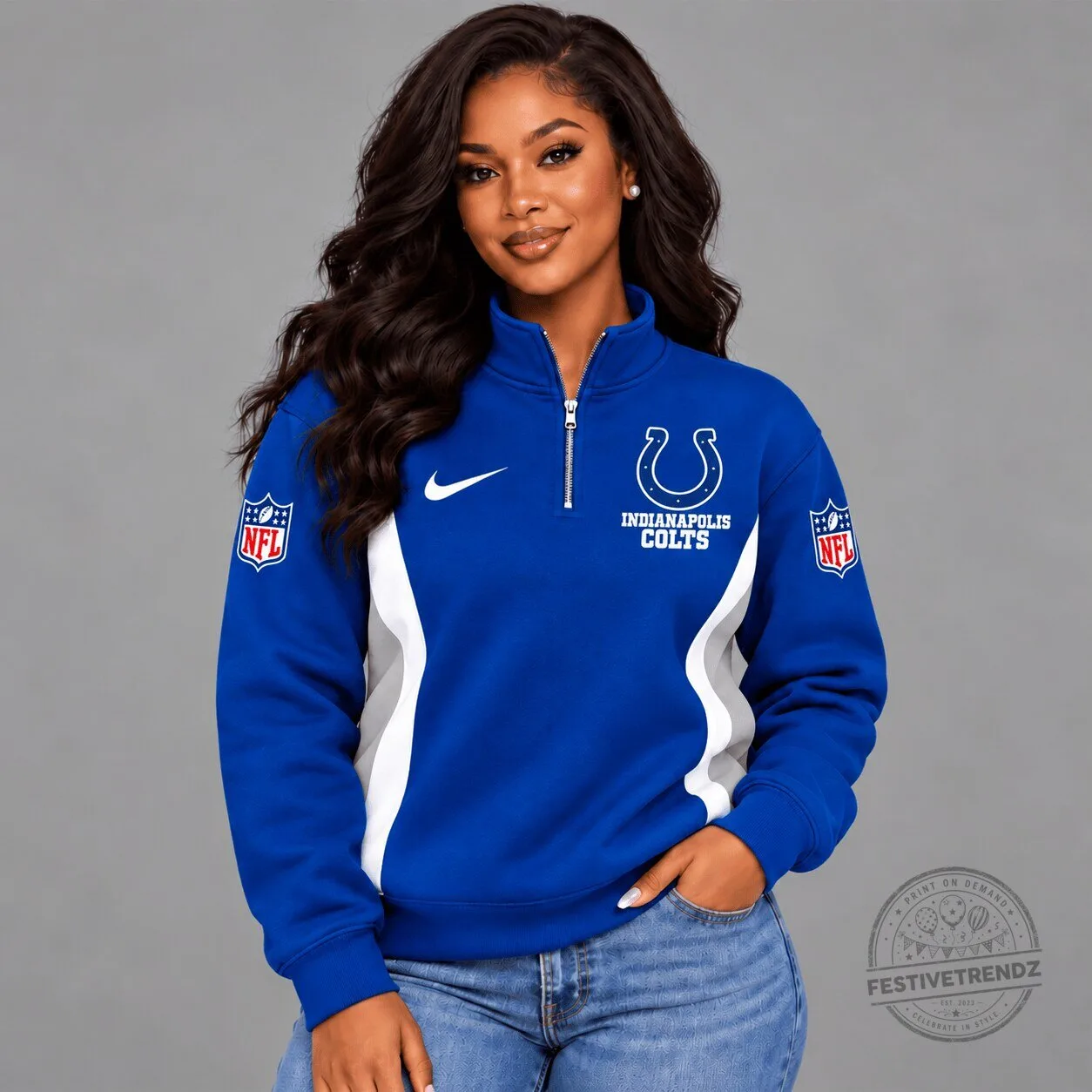 Indianapolis Colts National Football League Quarter-Zip Sweatshirt