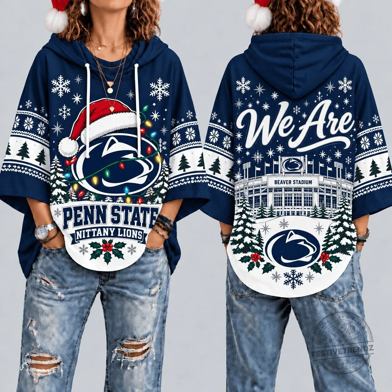 Penn State Nittany Lions Christmas Snowflake Hoodie