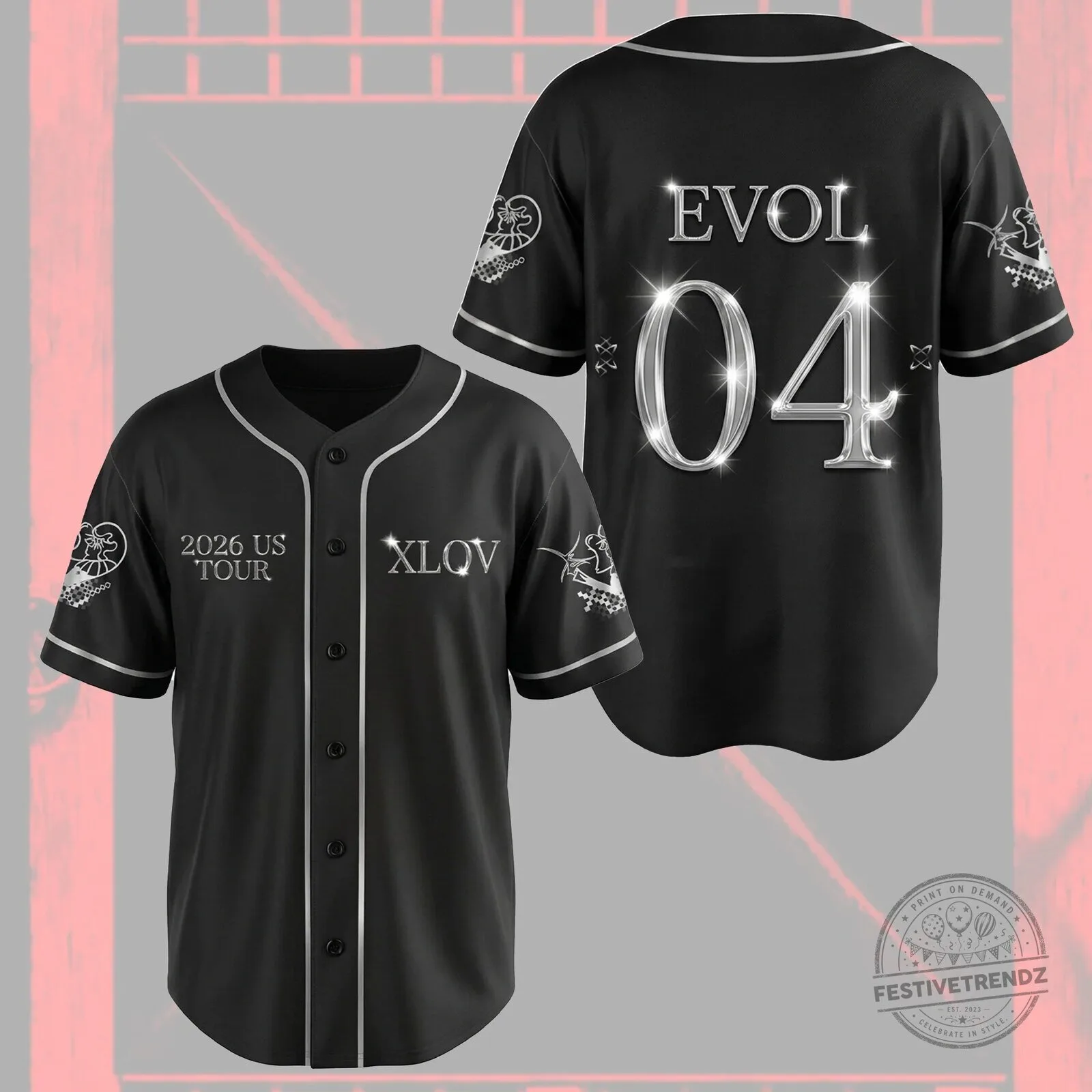 XLOV 2026 US Tour Baseball Jersey for Fans with EVOL 04 Design