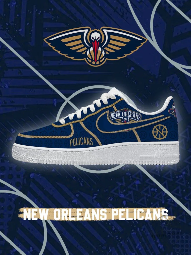 New Orleans Pelicans Basketball Team Logo Custom Designed Sneakers Shoes