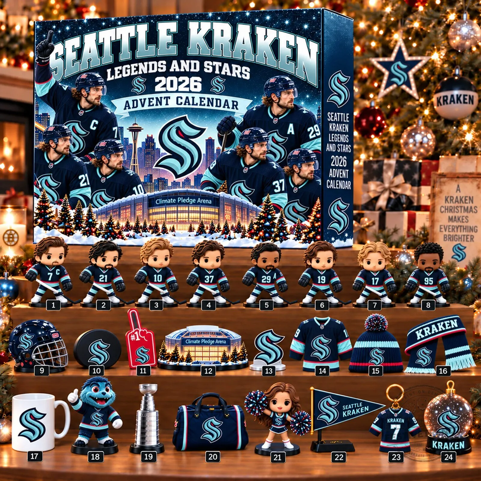 Seattle Kraken Legends and Stars 2026 Christmas Advent Calendar
