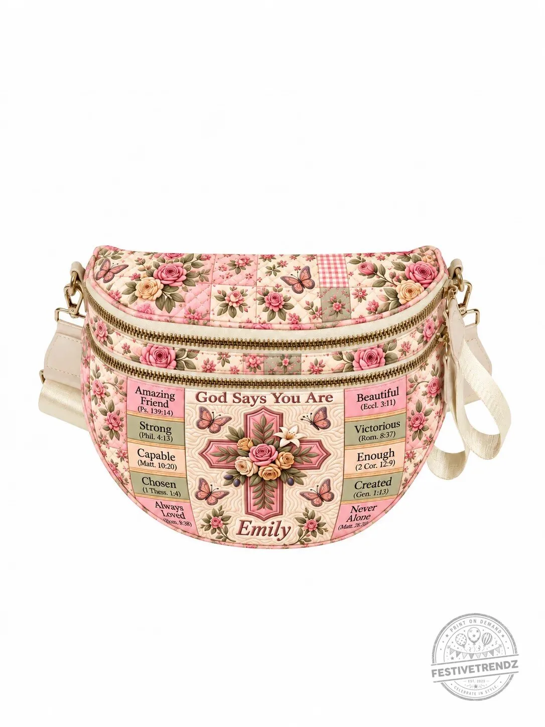 God Says You Are Personalized Crossbody Bag for Christian Women