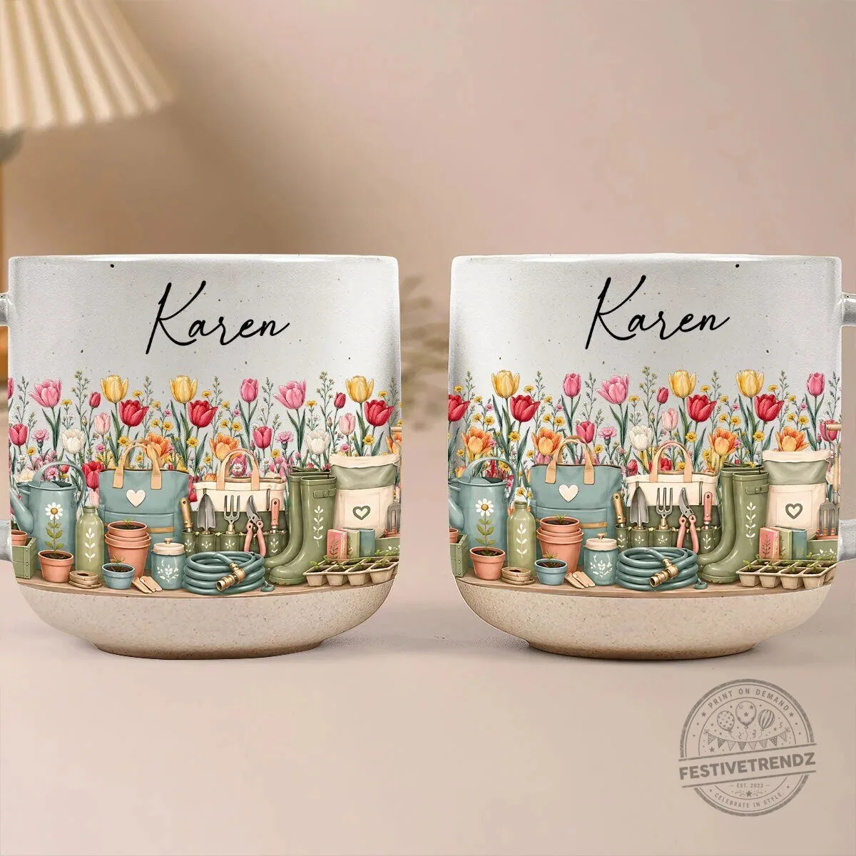 Personalized Gardening Tools and Flowers Mug for Gardeners 7 Personalized Gardening Tools and Flowers Mug for Gardeners