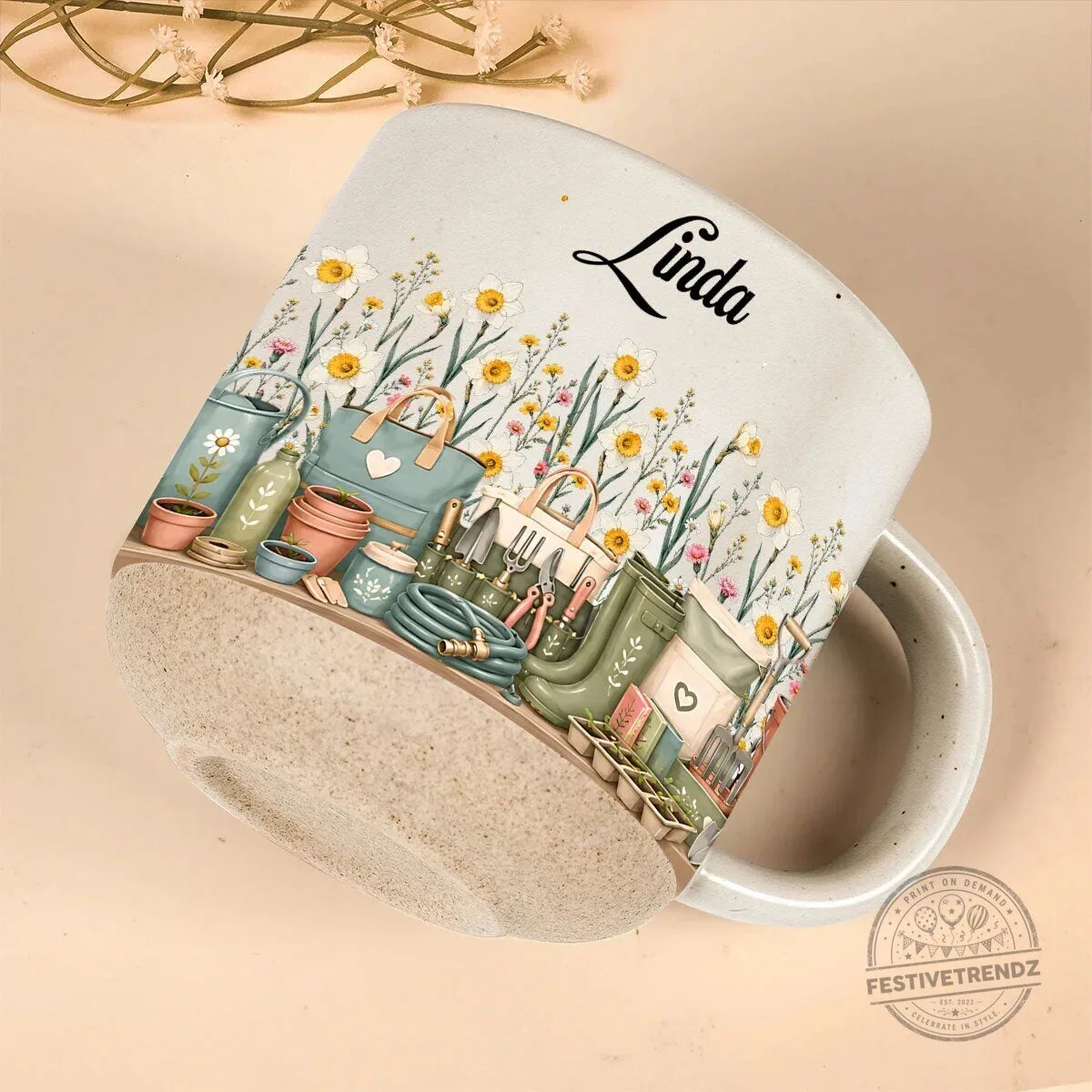 Personalized Gardening Tools and Flowers Mug for Gardeners 9 Personalized Gardening Tools and Flowers Mug for Gardeners