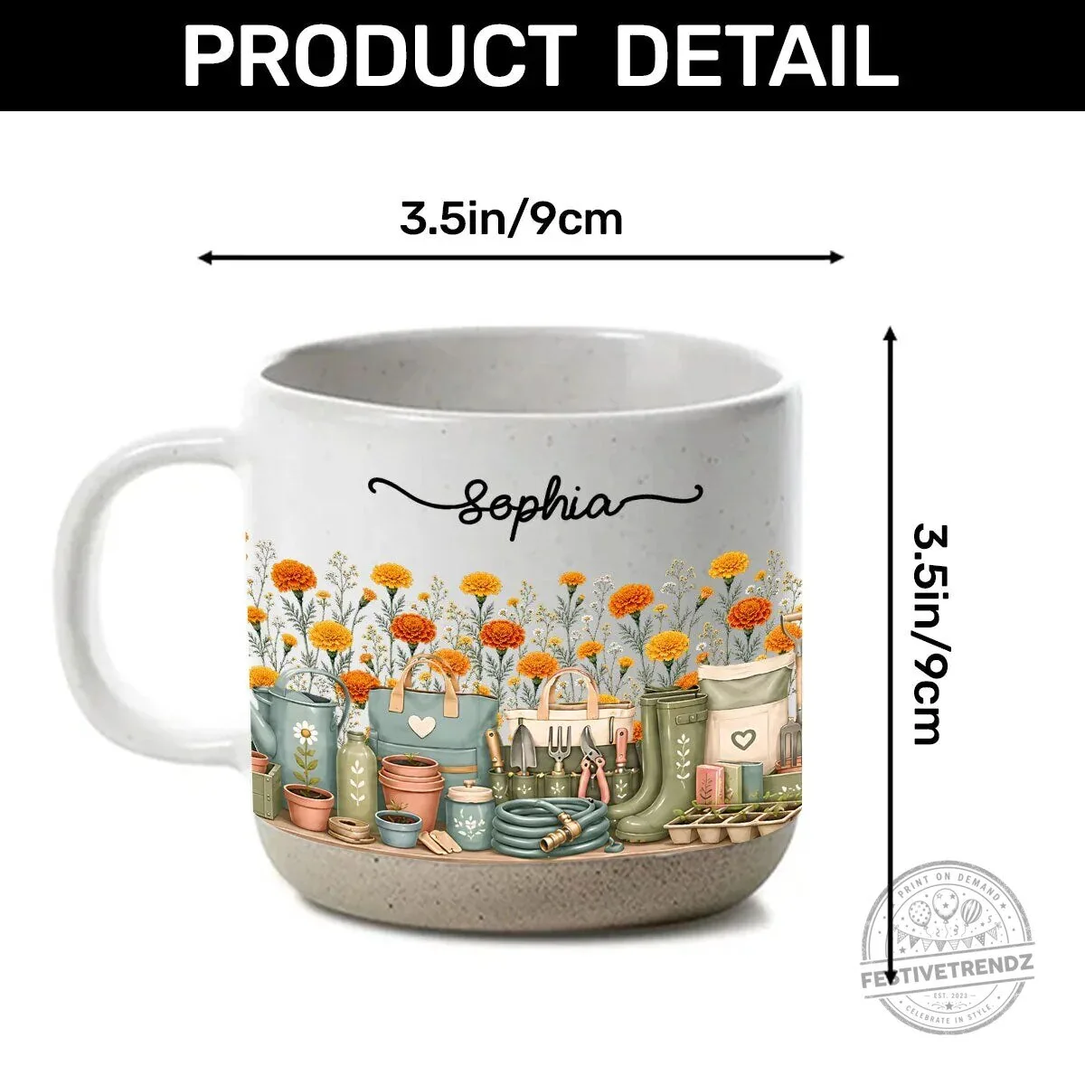 Personalized Gardening Tools and Flowers Mug for Gardeners 11 Personalized Gardening Tools and Flowers Mug for Gardeners